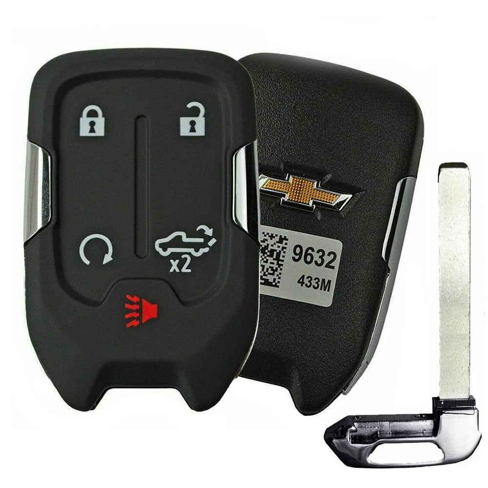 2019 - 2020 Chevrolet Silverado Smart Key 5B Fob W/ Tailgate & Remote Start FCC# HYQ1EA - 13529632