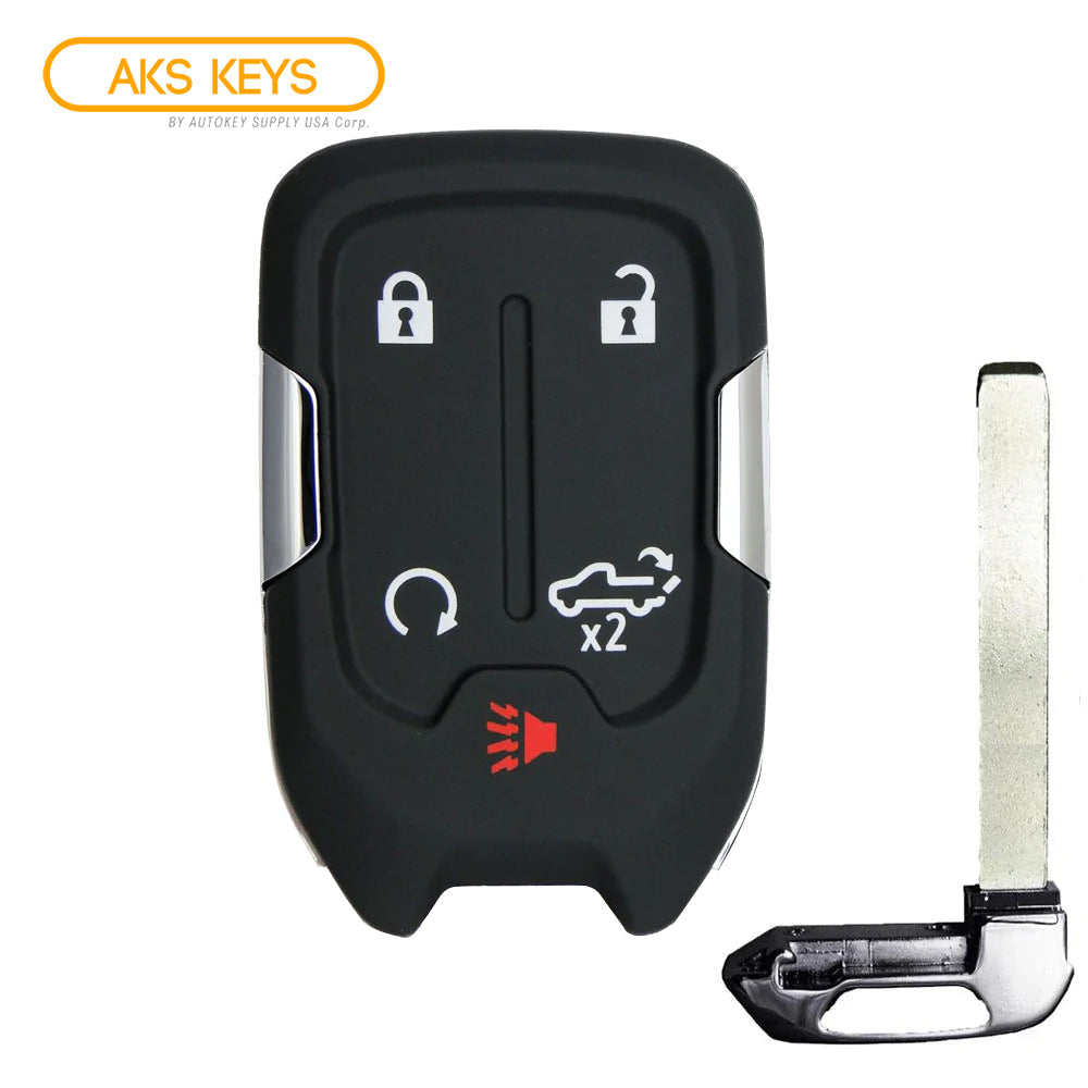 2019 - 2020 Chevrolet Silverado Smart Key 5B Fob W/ Tailgate & Remote Start FCC# HYQ1EA - 13529632