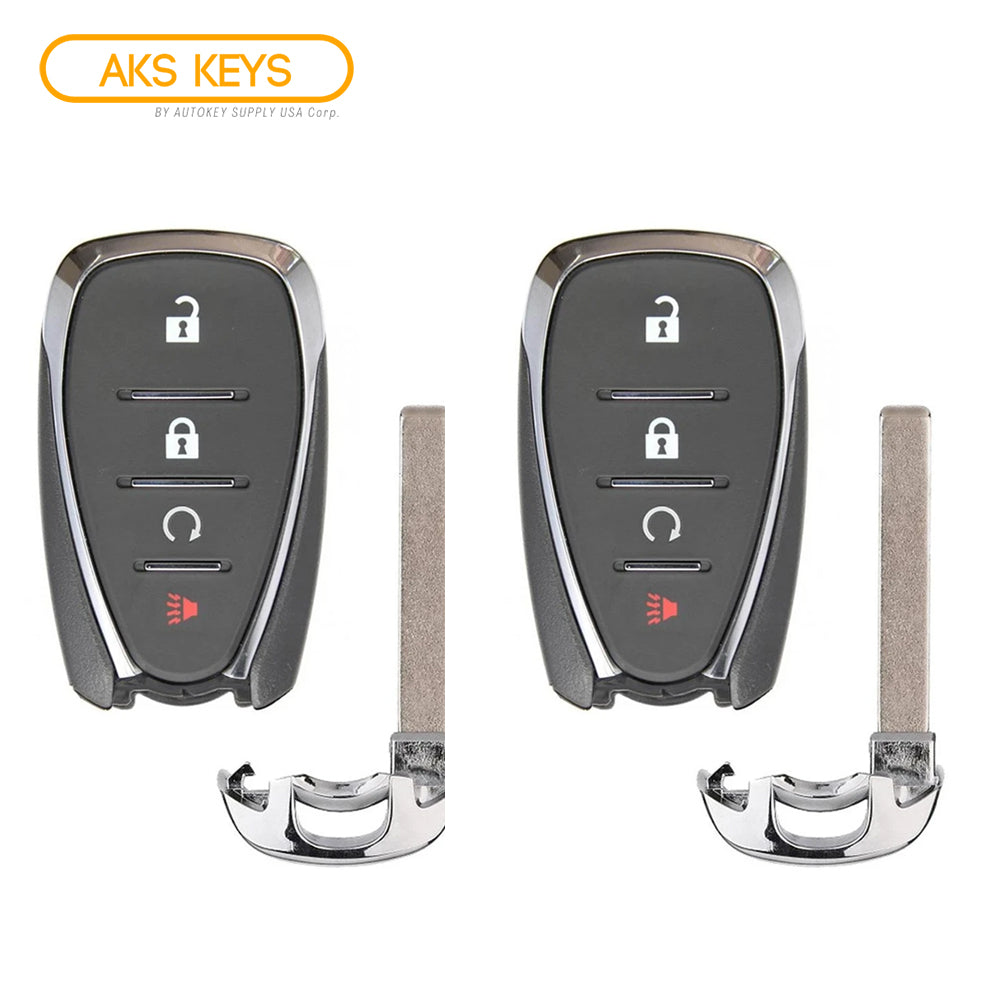 2016 - 2021 Chevrolet Smart Key 4B Fob FCC# HYQ4AA (2 Pack)