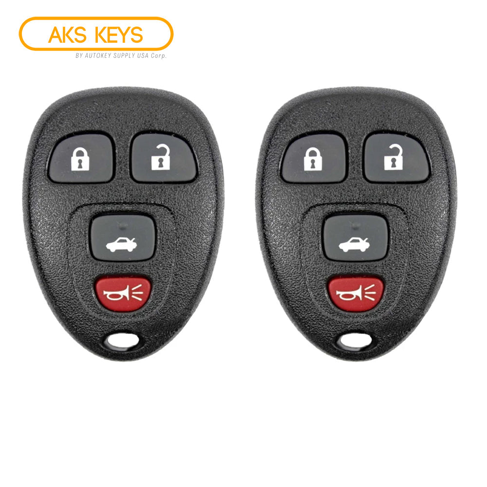AKS KEYS Aftermarket Keyless Remote Fob for Chevrolet Buick Cadillac 2006 2007 2008 2009 2010 2011 2012 2013 2014 2015 2016 OUC60221 (2 Pack)