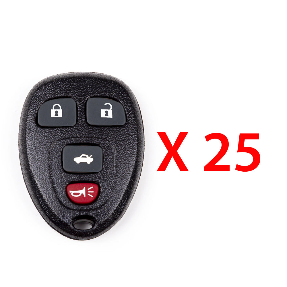 AKS KEYS Aftermarket Remote Fob for Chevrolet Buick Cadillac 2006 2007 2008 2009 2010 2011 2012 2013 2014 2015 2016 OUC60221 (25 Pack)