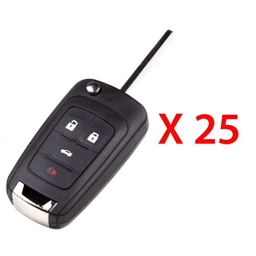 2010 - 2021 Chevrolet Flip Key Fob 4B FCC# OHT01060512 - Aftermarket (25 Pack)