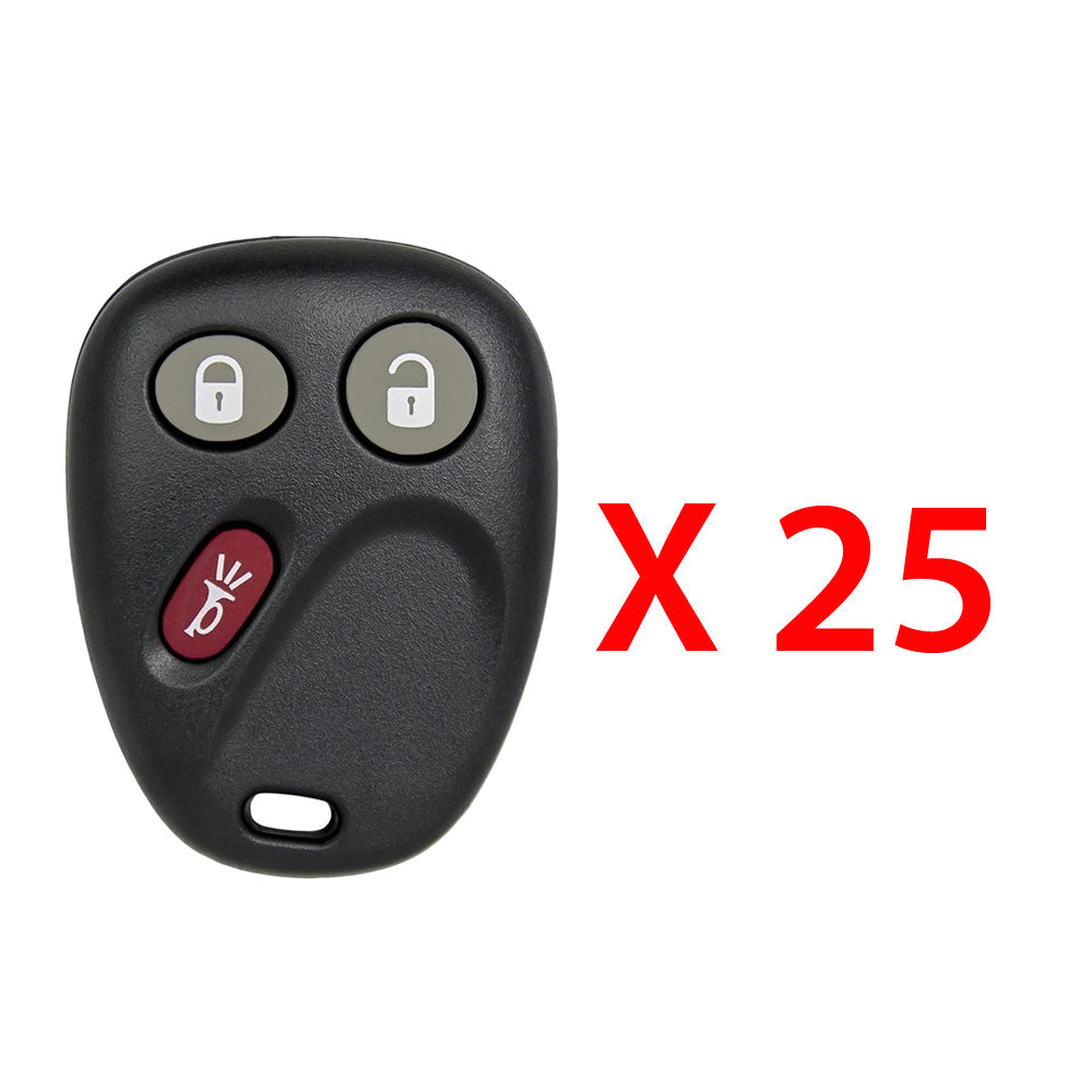 AKS KEYS Aftermarket Keyless Entry Remote Fob for GM 2003 2004 2005 2006 2007 3B FCC# LHJ011 (25 Pack)