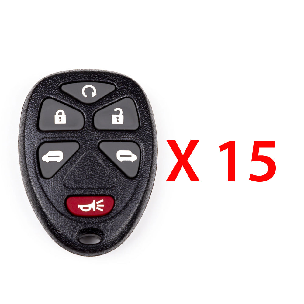 AKS KEYS Aftermarket Keyless Remote Fob for GM 2005 2006 2007 2008 2009 2010 2011 5B FCC# KOBGT04A (15 Pack)