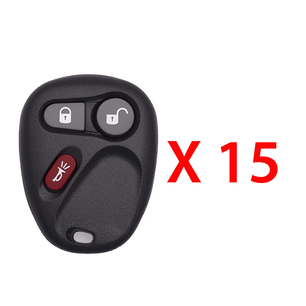 AKS KEYS Aftermarket Keyless Remote Fob for GM 2002 2003 2004 2005 2006 2007 2008 2009 3B FCC# MYT3X6898B (15 Pack)