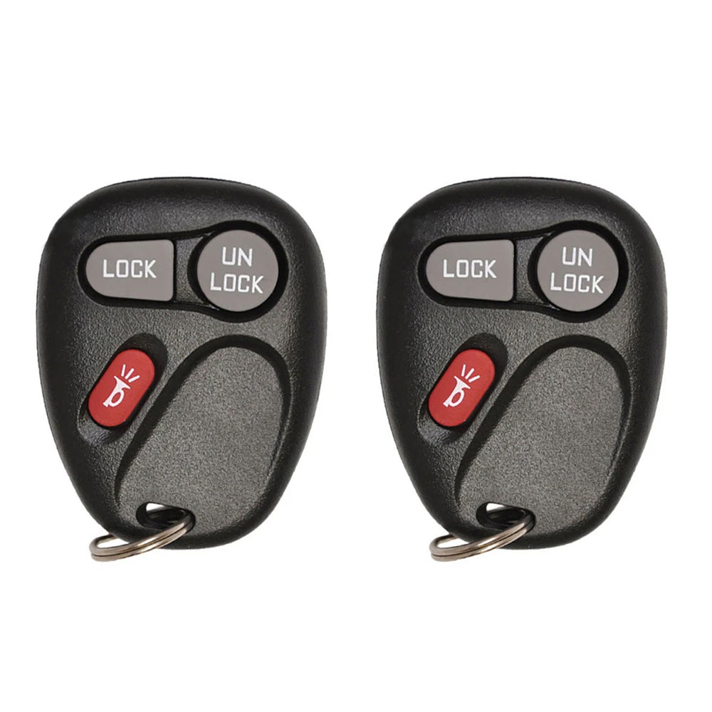 AKS KEYS Aftermarket Keyless Remote Fob for GM 2001 2002 2003 2004 2005 2006 2007 2008 2009 2010 2011 3B FCC# KOBLEAR1XT (2 Pack)