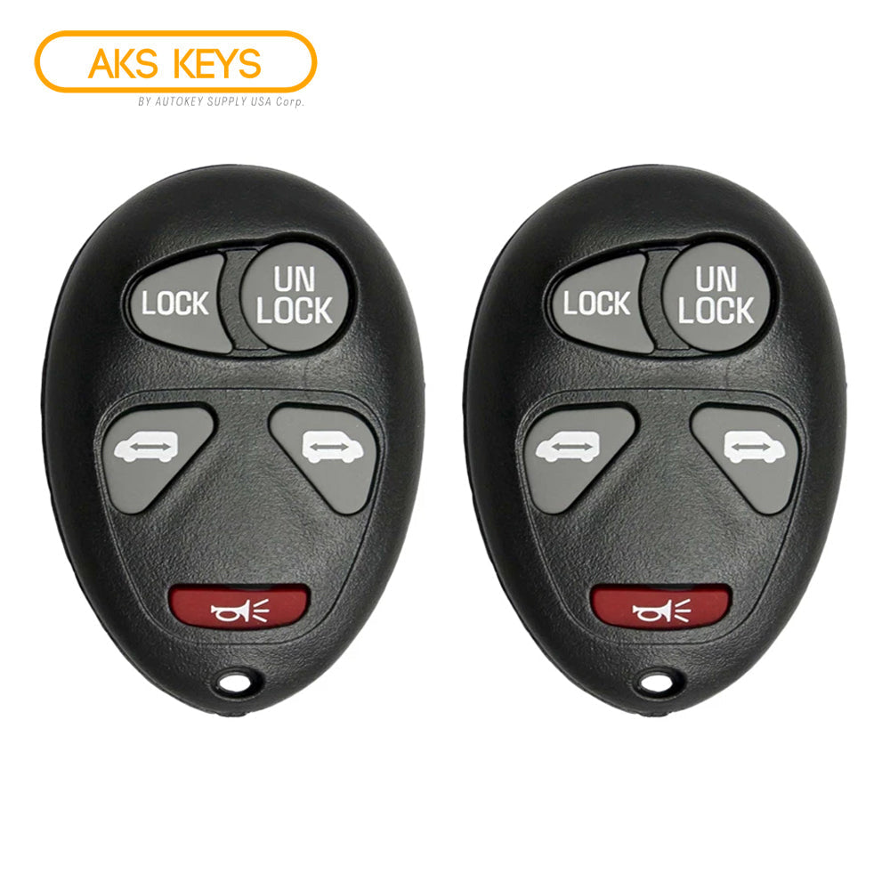 AKS KEYS Aftermarket Keyless Remote Fob for GM 2002 2003 2004 2005 5B FCC# L2C0007T (2 Pack)