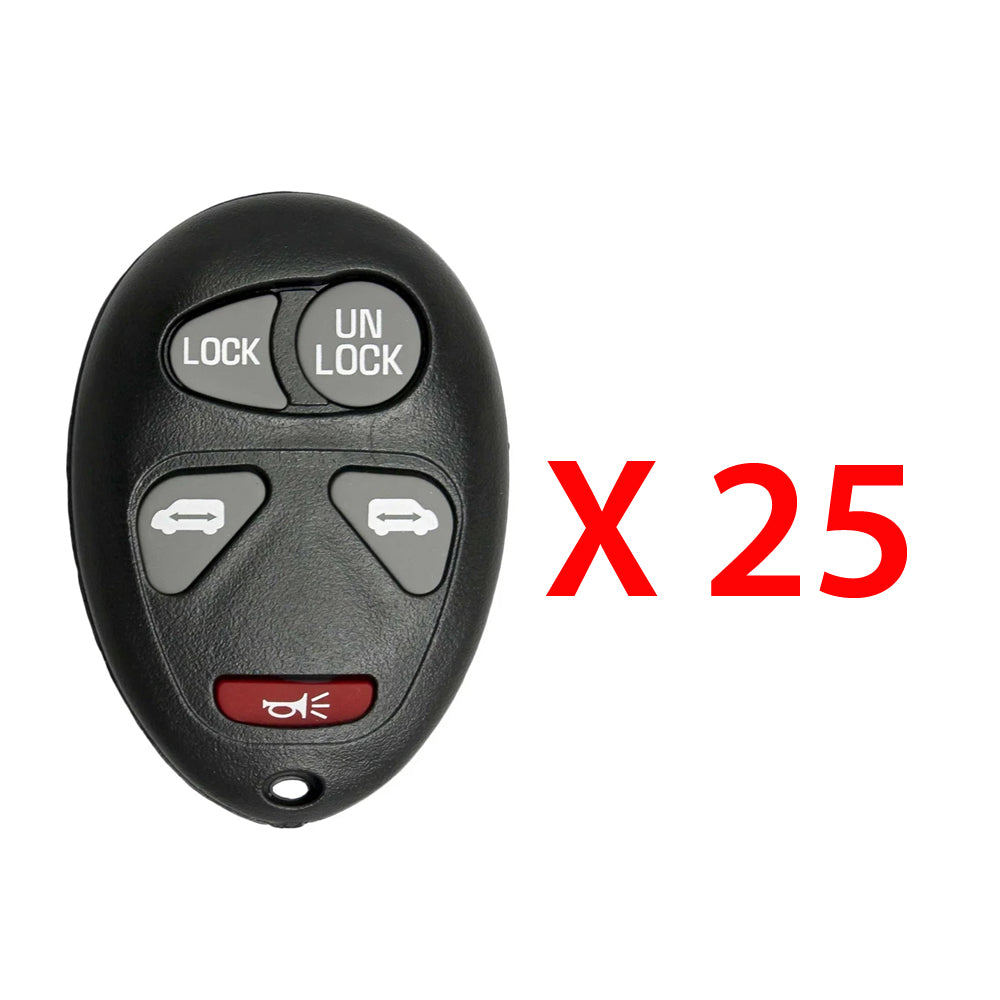AKS KEYS Aftermarket Keyless Remote Fob for GM 2002 2003 2004 2005 5B FCC# L2C0007T (25 Pack)