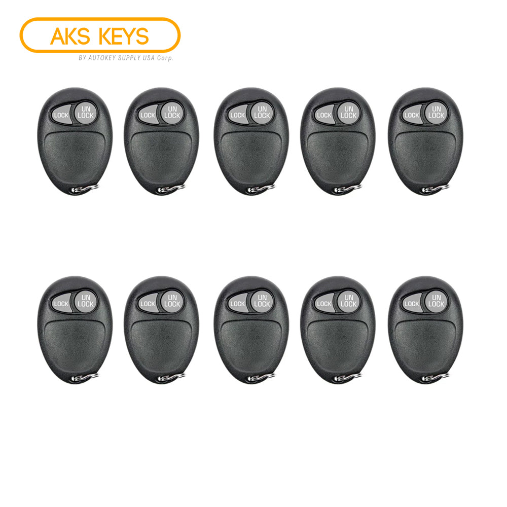 AKS KEYS Aftermarket Keyless Remote Fob for GM 2002 2003 2004 2005 2B FCC# L2C0007T (10 Pack)