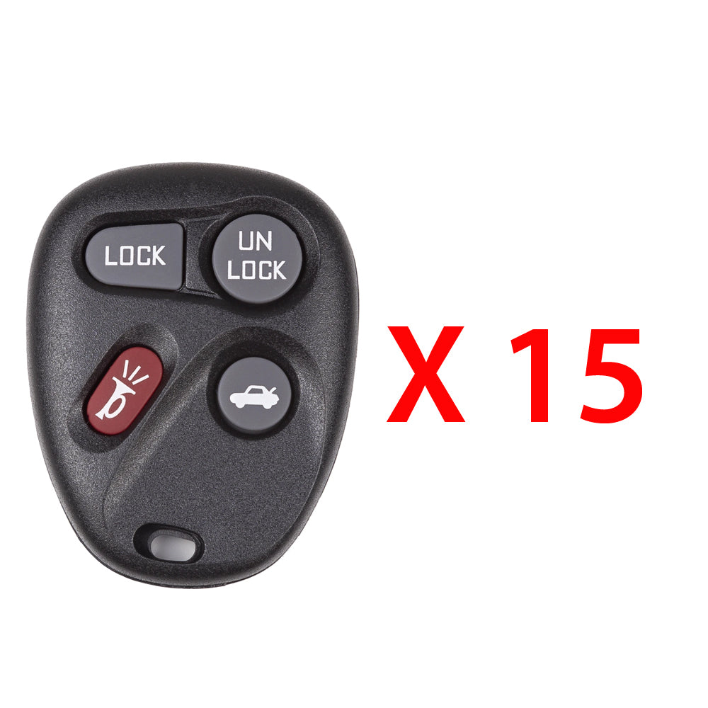 AKS KEYS Aftermarket Keyless Remote Fob for GM 2001 2002 2003 2004 2005 4B FCC# KOBLEAR1XT (15 Pack)