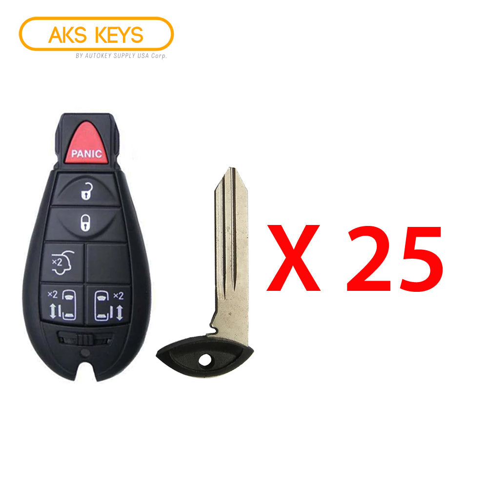 2008 - 2016 Chrysler Town & Country Fobik Key 6B FCC # IYZ-C01C (25 Pack)
