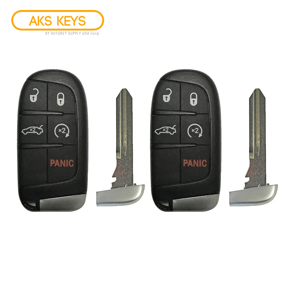 2011 - 2018 Chrysler 300 Smart Key 5B Fob FCC# M3N-40821302 (2 Pack)