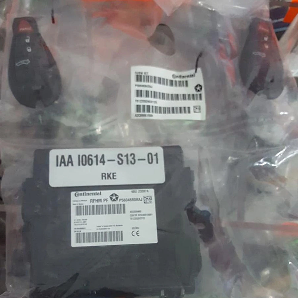 2012 - 2016 Dodge Dart Fobik Keys FCC# M3N32297100 and Radio Frequency Hub Module (Refurbished)