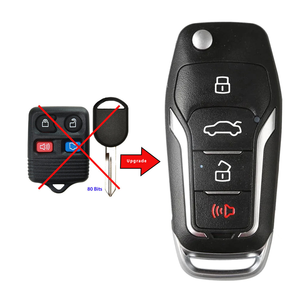 2004 Lincoln Aviator Upgraded Combo Flip Key 4B FCC# CWTWB1U331 - 80 bits - H75