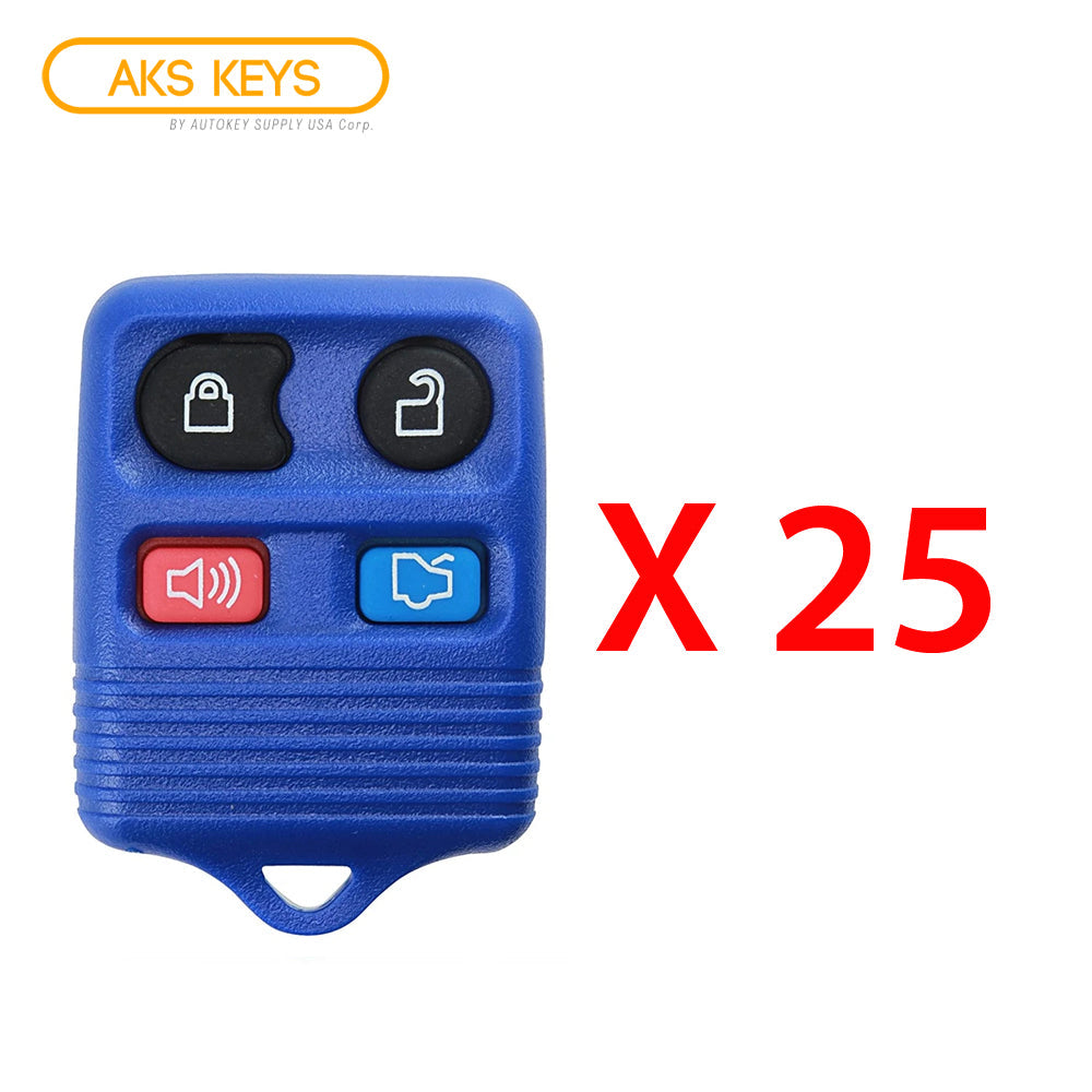 1996 - 2013 Ford Remote Control 4B (Blue) FCC# CWTWB1U331 / CWTWB1U345 (25 Pack)