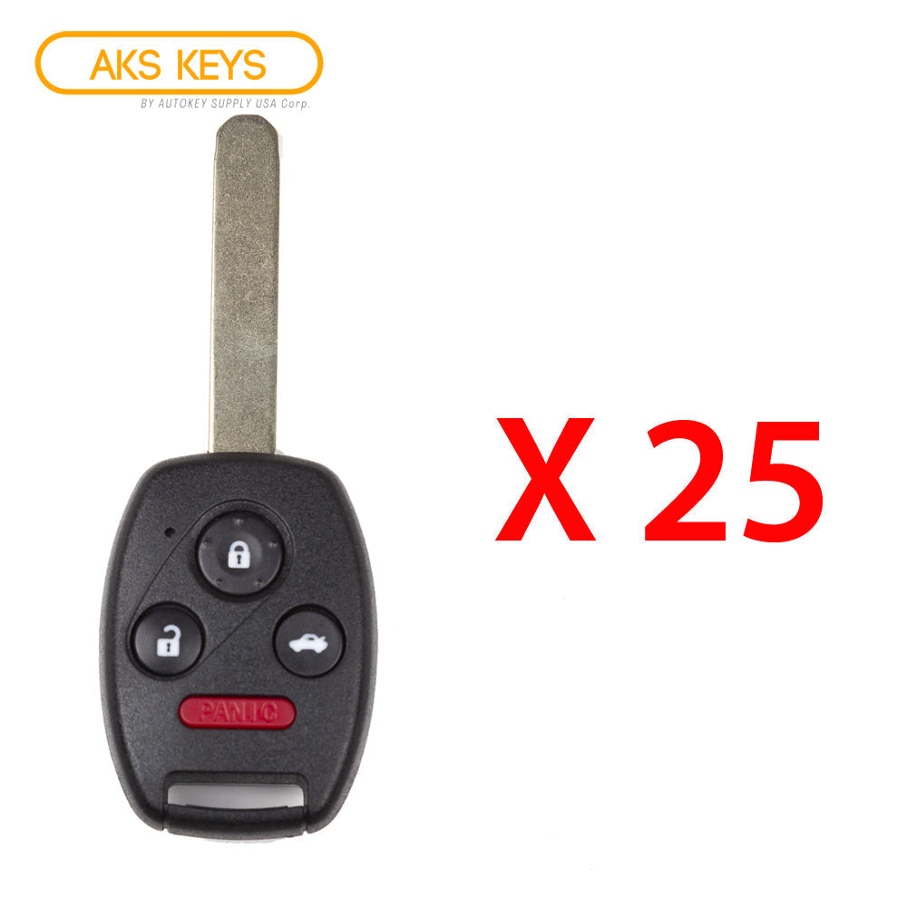 2003 - 2007 Honda Accord Remote Head Key 4B FCC# OUCG8D-380H-A (25 Pack)