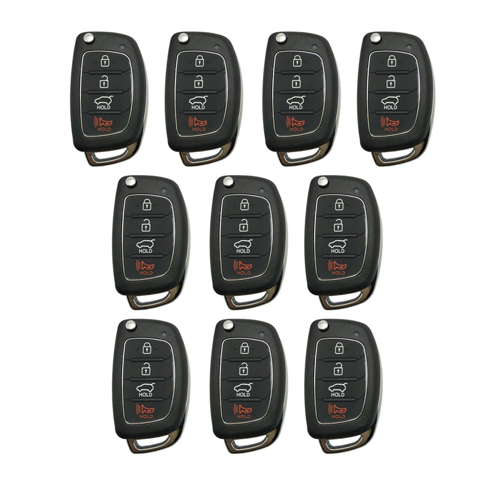 2017 - 2018 Hyundai Santa Fe Remote Flip Key 4B FCC# TQ8-RKE-4F31 (10 Pack)