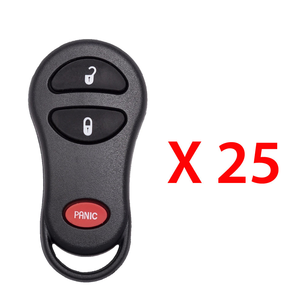 2001 - 2004 Jeep Cherokee & Grand Cherokee Keyless Entry 3B Fob FCC# GQ43VT9T (25 Pack)