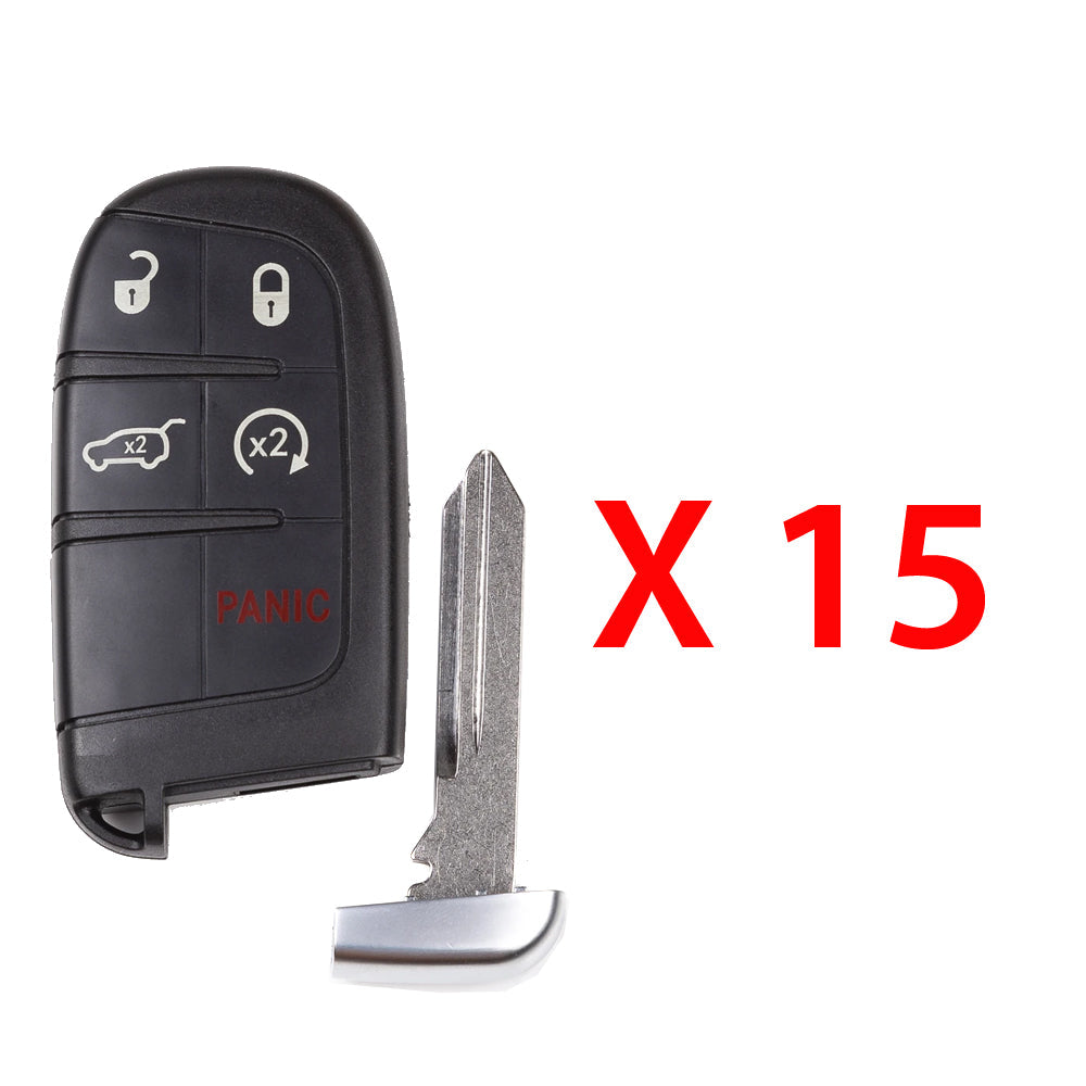 2014 - 2022 Jeep Grand Cherokee Smart Key 5B Fob FCC# M3N-40821302 (15 Pack)