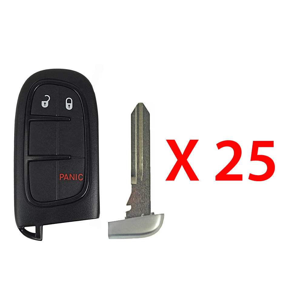 2014 - 2023 Jeep Cherokee Smart Key 3B Fob FCC# GQ4-54T (25 Pack)