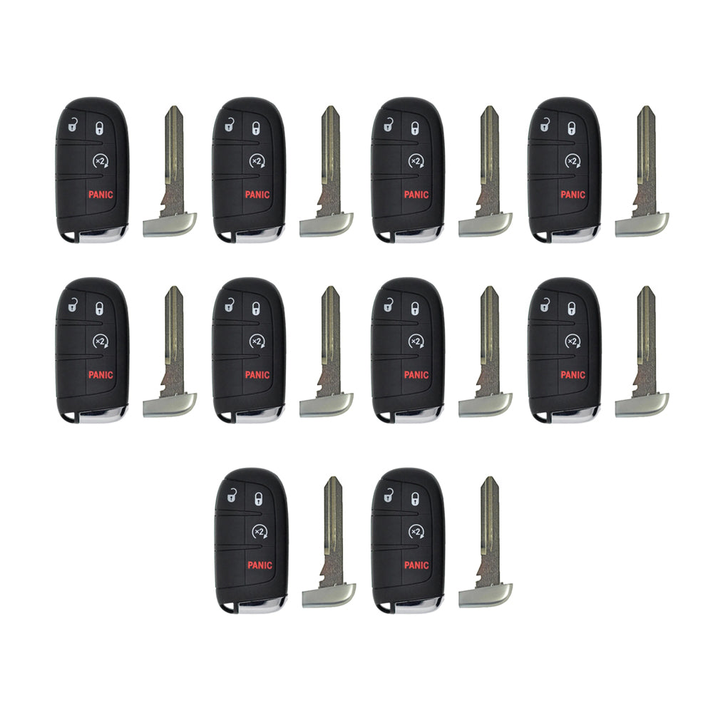 2014 - 2022 Jeep Grand Cherokee Smart Key 4B W/ Remote Start Fob FCC# M3N-40821302 (10 Pack)