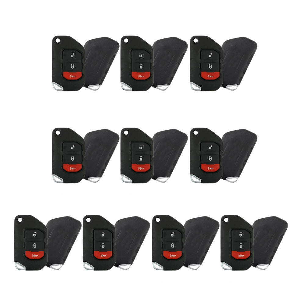 2018 - 2024 Jeep Smart Flip Key Fob 3B FCC# OHT1130261 (10 Pack)
