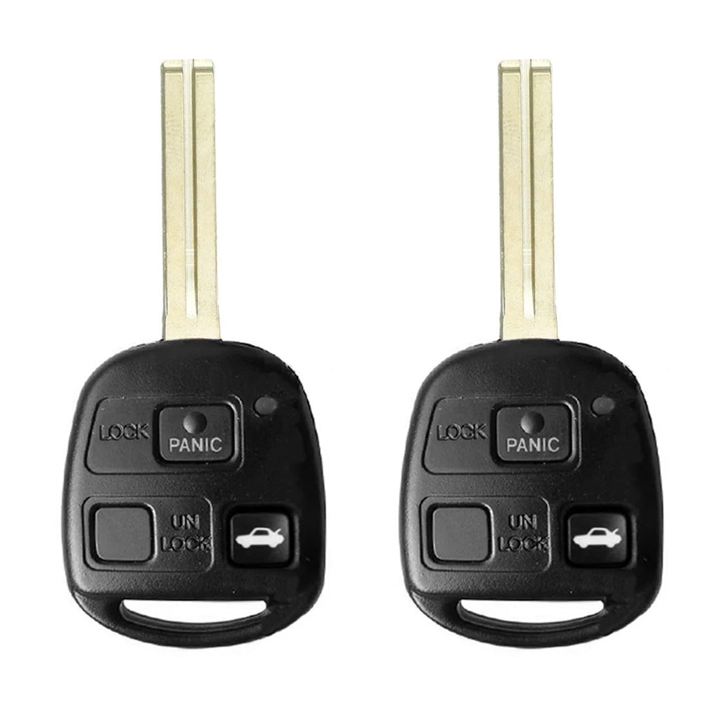 1998 - 2005 Lexus Key Fob 3B FCC# HYQ1512V (Short Blade) - 4C Chip - 89070-50170 (2 Pack)