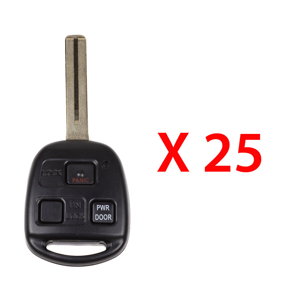 2004 - 2009 Lexus Key Fob 3B FCC# HYQ12BBT - 4D68 Chip - 89070-48821 (25 Pack)