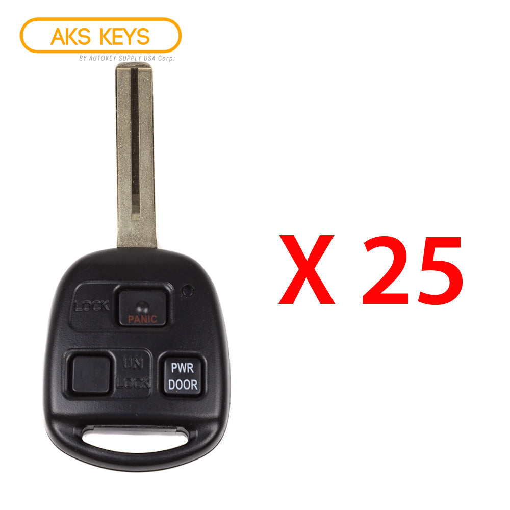 2004 - 2009 Lexus Key Fob 3B FCC# HYQ12BBT - 4D68 Chip - 89070-48821 (25 Pack)
