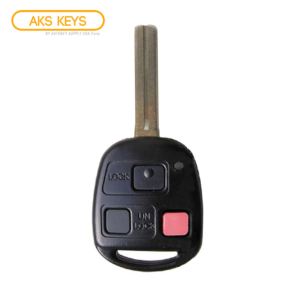 2002 - 2008 Lexus Key Fob 3B FCC# HYQ1512V - 4D68 Chip - 89070-60801