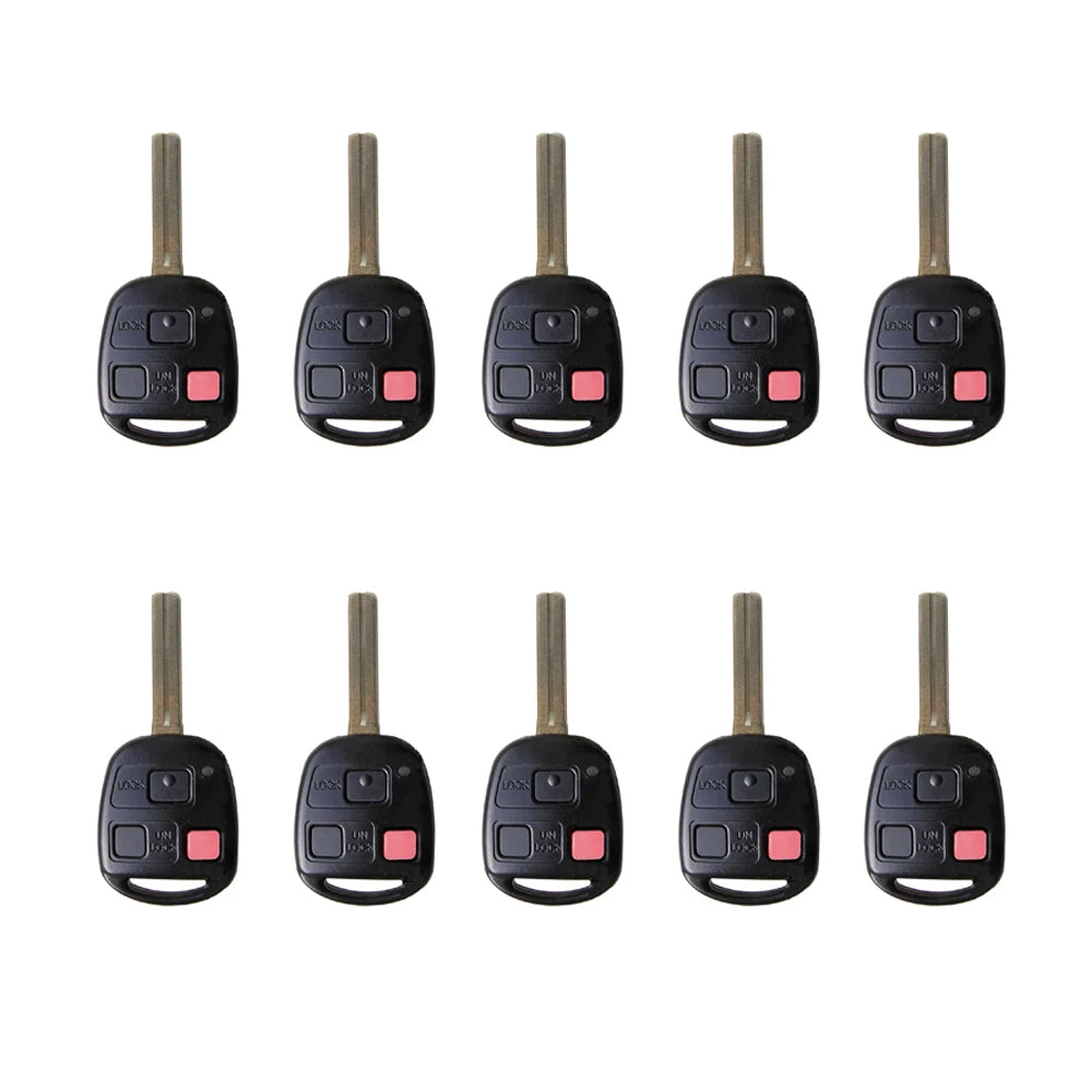 2002 - 2008 Lexus Key Fob 3B FCC# HYQ1512V - 4D68 Chip - 89070-60801 (10 Pack)