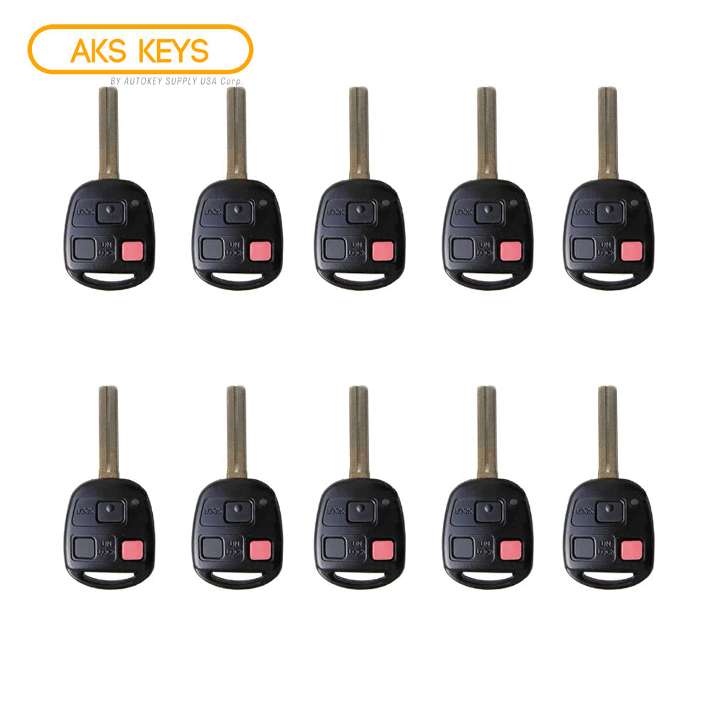 2002 - 2008 Lexus Key Fob 3B FCC# HYQ1512V - 4D68 Chip - 89070-60801 (10 Pack)