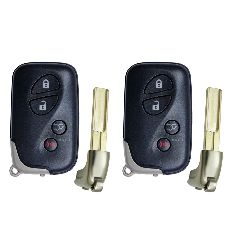2008 - 2016 Lexus Smart Key 4B W/ Hatch Fob FCC# HYQ14AAB - 3370 - 89904-60A00 (2 Pack)
