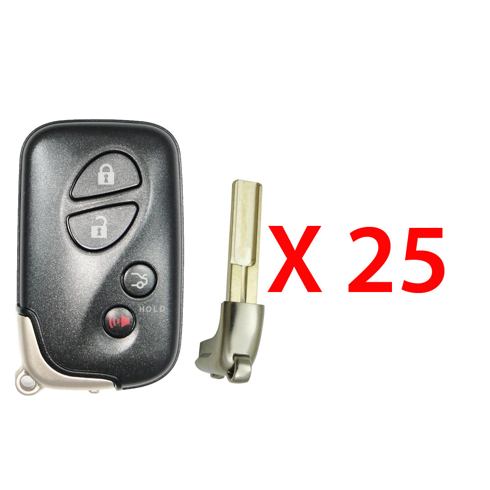 2011 - 2015 Lexus Smart Key 4B W/ Trunk Fob FCC# HYQ14AEM - 6601 - 89904-30C60 (25 Pack)