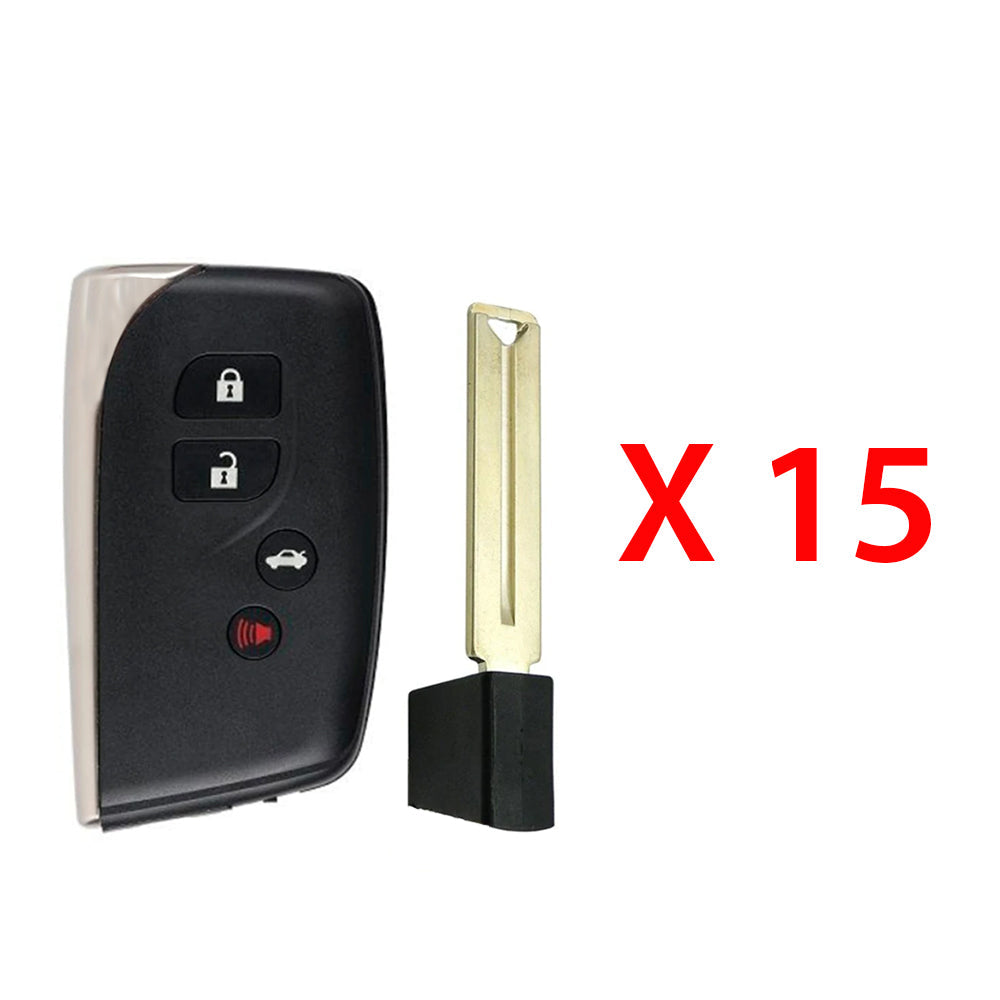 2013 - 2017 Lexus Smart Key 4B Fob W/ Trunk FCC# HYQ14ACX - 5290 - 89904-50K80 (15 Pack)
