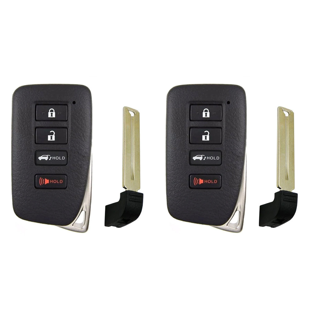 2015 - 2021 Lexus Smart Key 4B W/ Hatch Fob FCC# HYQ14FBA - 2110 (AG) Board - 89904-78470 (2 Pack)