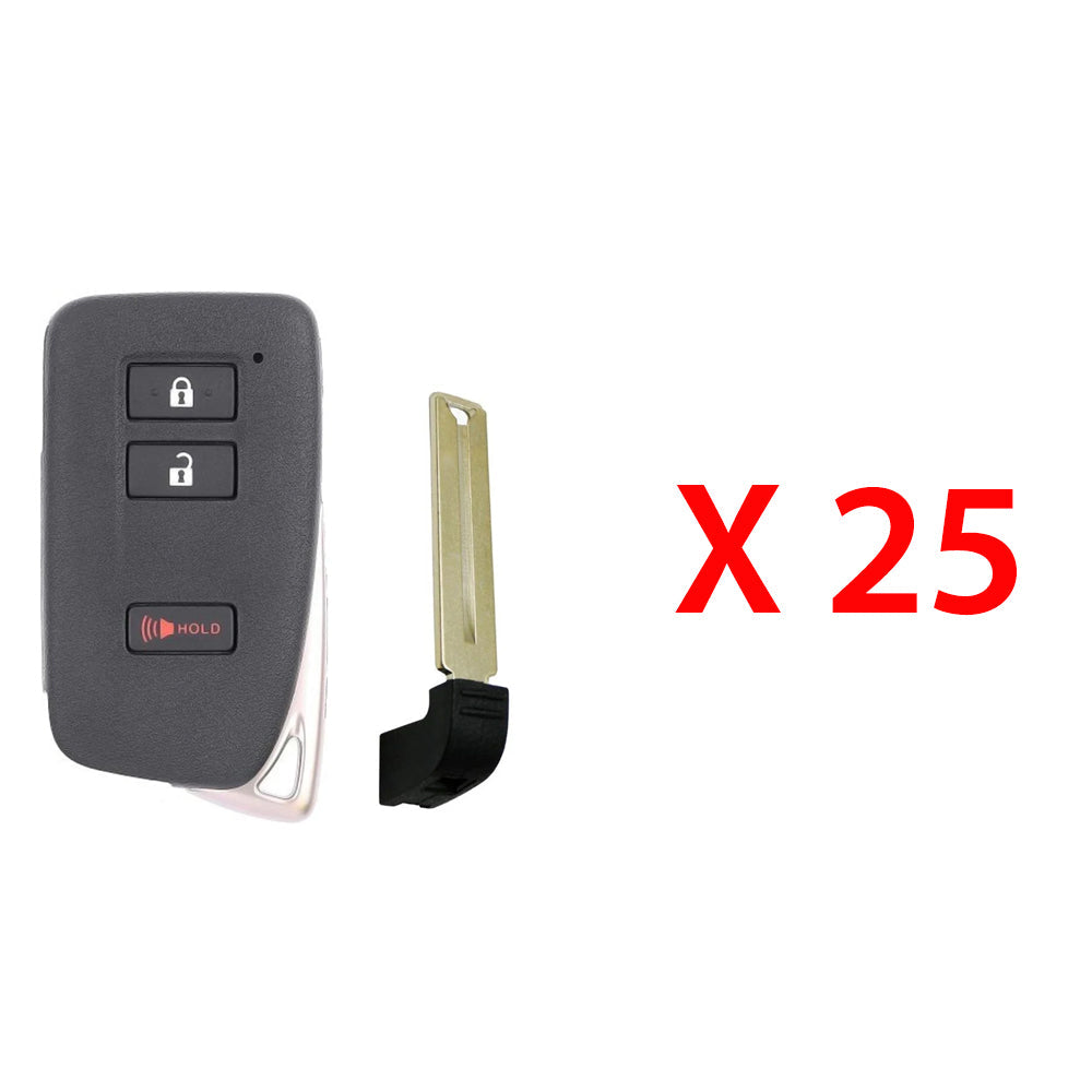 2015 - 2021 Lexus Smart Key 3B FCC# HYQ14FBA - 2110 (AG) Board - 89904-78460 (25 Pack)