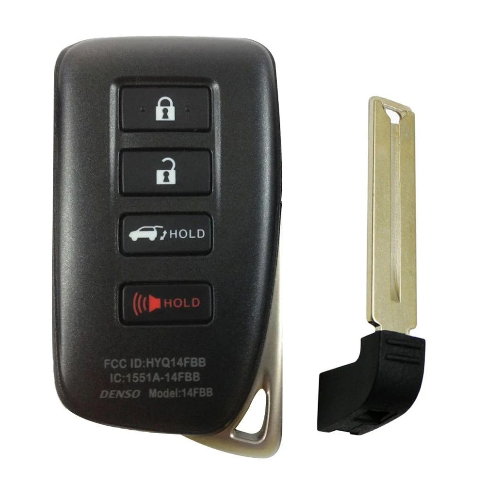 2016 - 2021 Lexus Smart Key 4B W/ Hatch FCC# HYQ14FBB - 0010 (G) Board - 89904-0E160