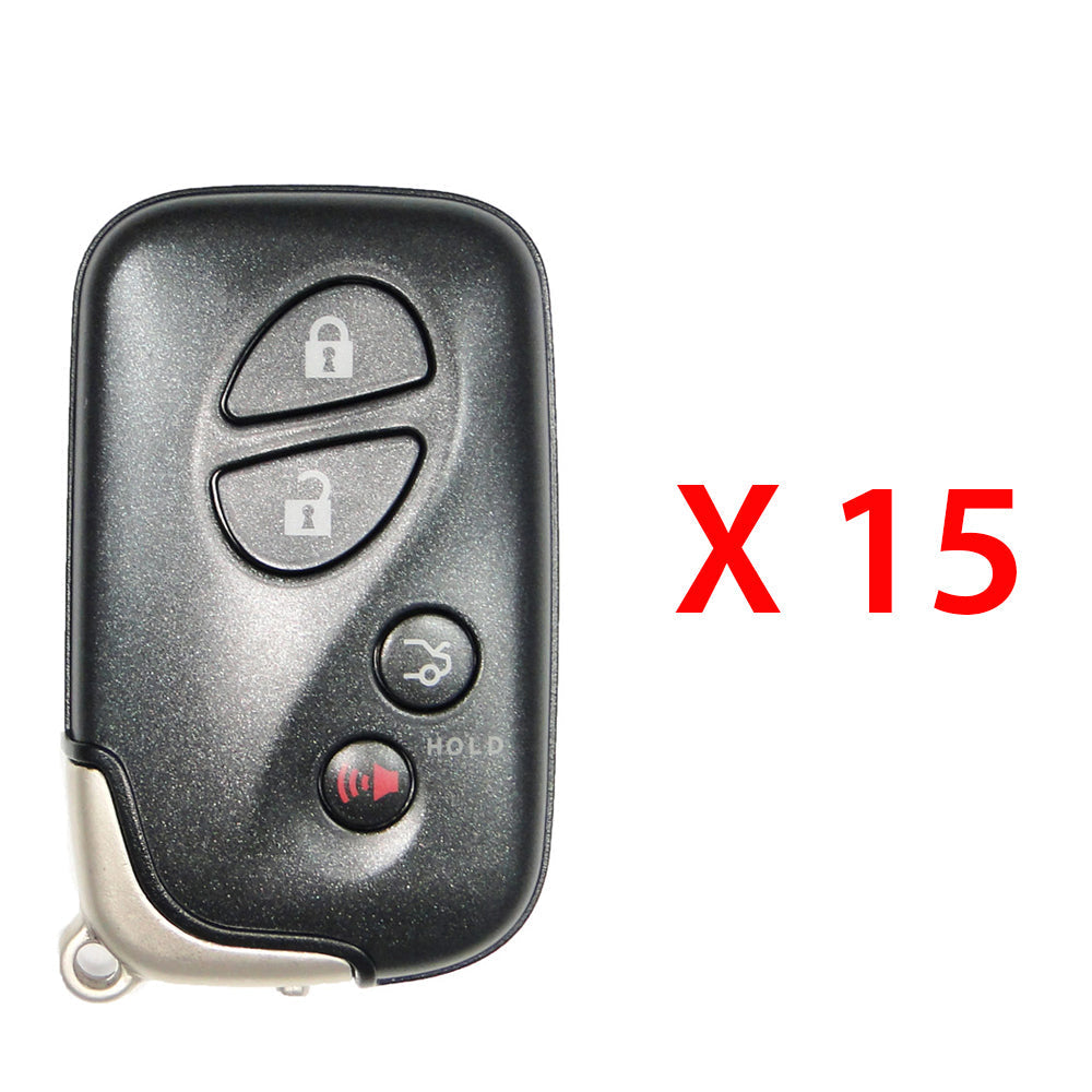 2009 - 2012 Lexus Smart Key 4B W/ Trunk Fob FCC# HYQ14ACX - 5290 - 89904-75030 (15 Pack)