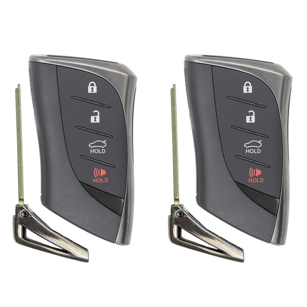 2018 - 2021 Lexus LS500 Smart Key 4B W/ Trunk Fob FCC# HYQ14FBF - 0440 - 8990H-50010 (2 Pack)