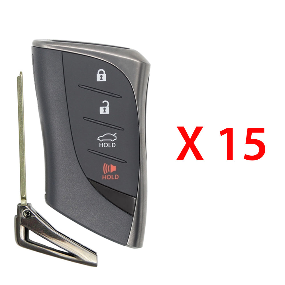 2018 - 2021 Lexus LS500 Smart Key 4B W/ Trunk Fob FCC# HYQ14FBF - 0440 - 8990H-50010 (15 Pack)