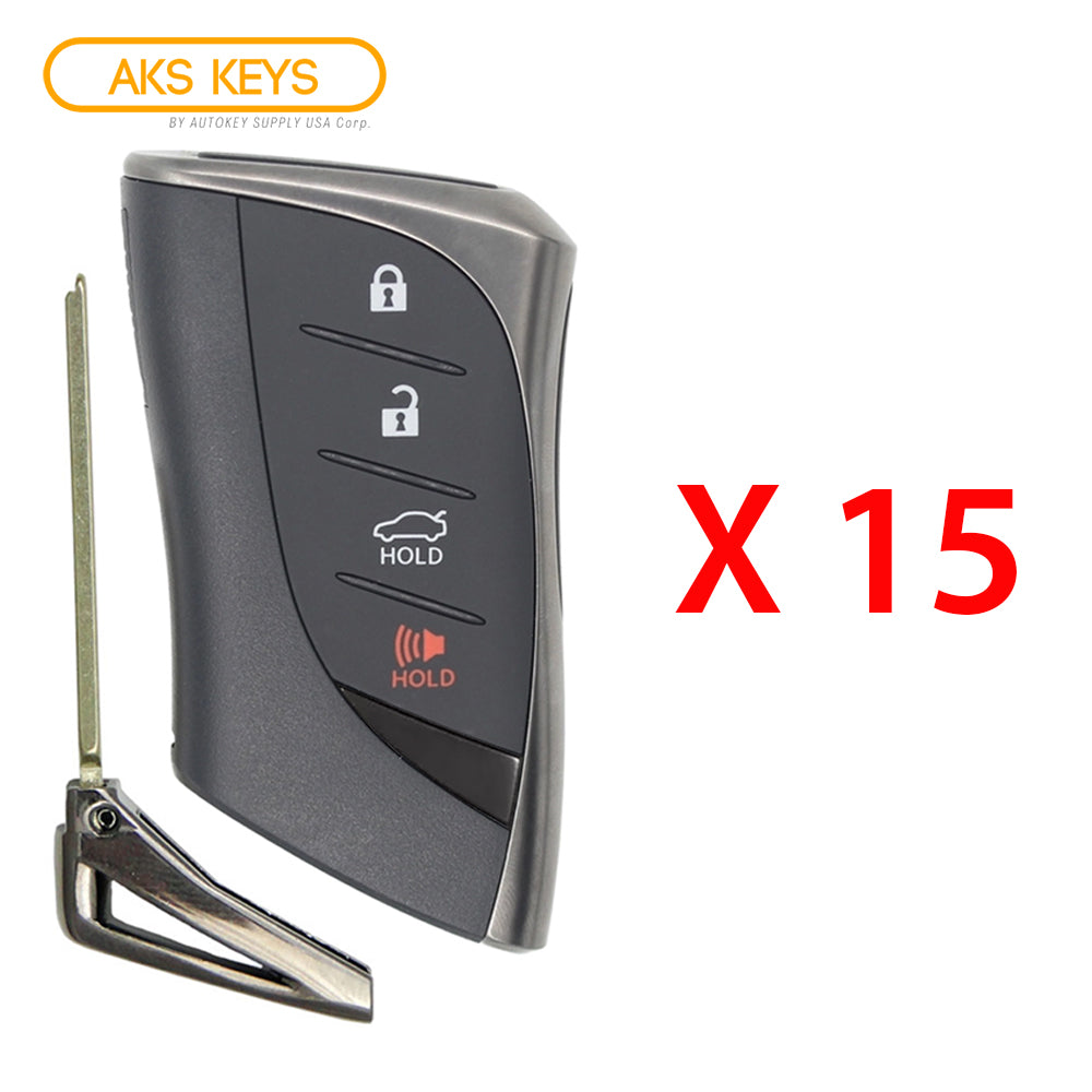 2018 - 2021 Lexus LS500 Smart Key 4B W/ Trunk Fob FCC# HYQ14FBF - 0440 - 8990H-50010 (15 Pack)