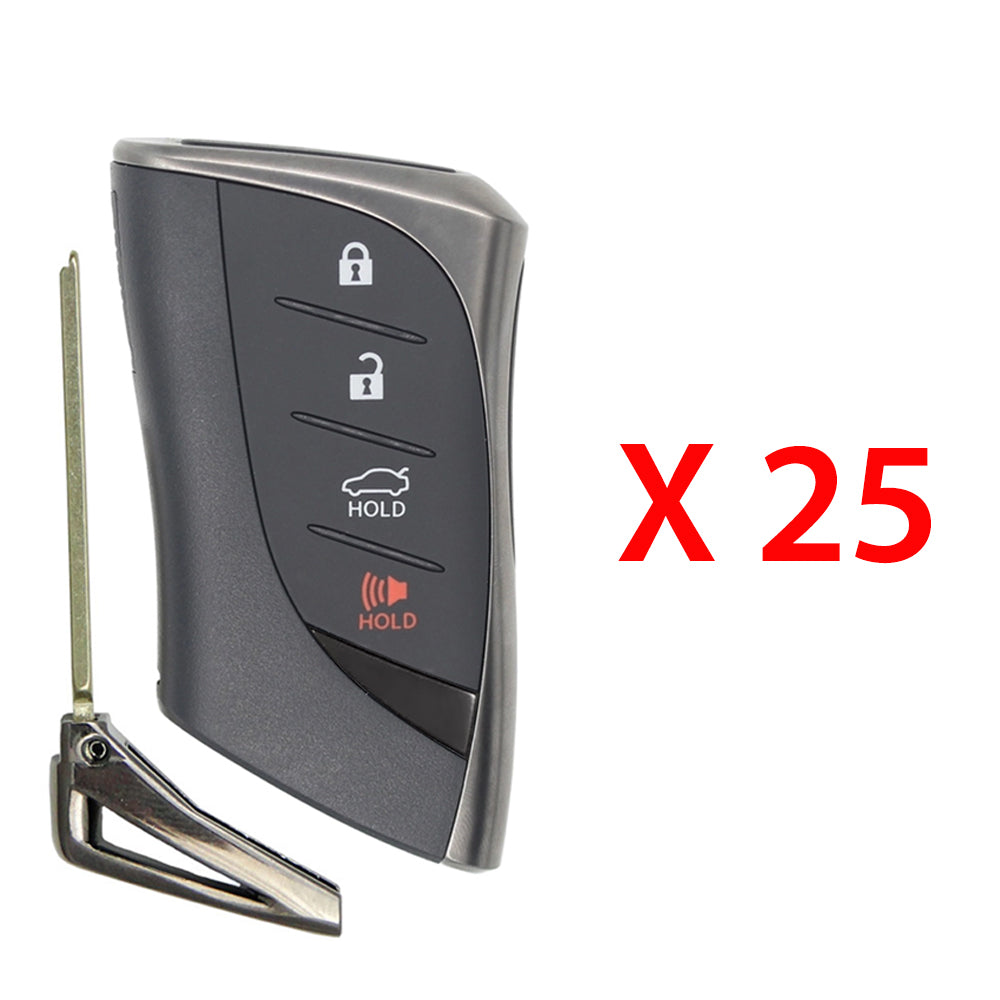 2018 - 2021 Lexus LS500 Smart Key 4B W/ Trunk Fob FCC# HYQ14FBF - 0440 - 8990H-50010 (25 Pack)