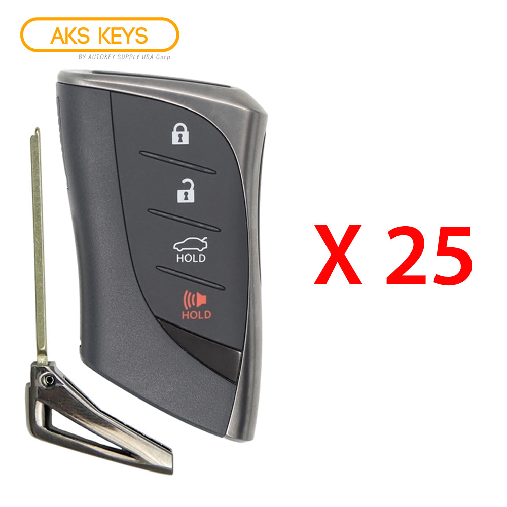 2018 - 2021 Lexus LS500 Smart Key 4B W/ Trunk Fob FCC# HYQ14FBF - 0440 - 8990H-50010 (25 Pack)