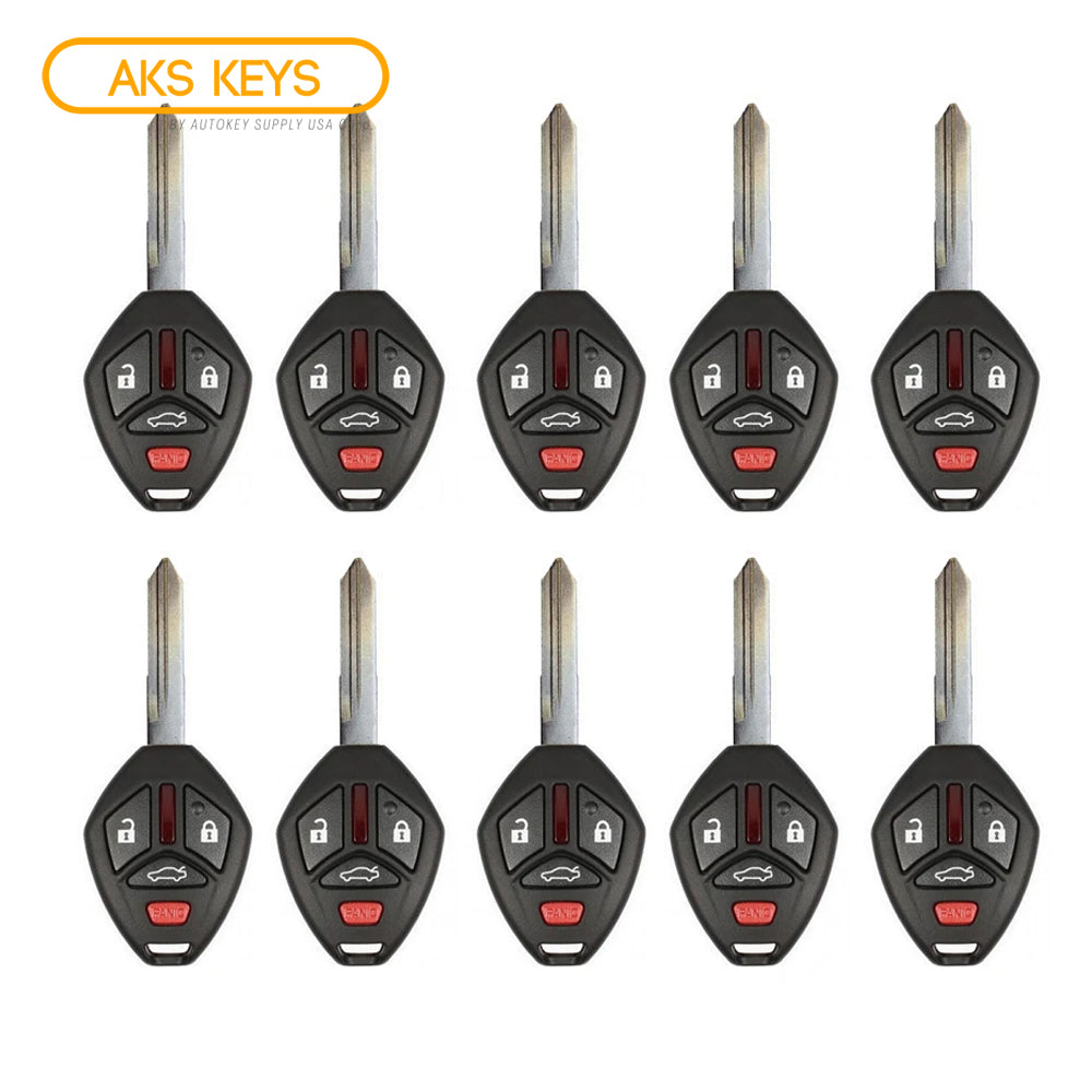 2006 - 2009 Mitsubishi Key Fob 4B W/ Trunk FCC# OUCG8D-620M-A - MN141381 (10 Pack)
