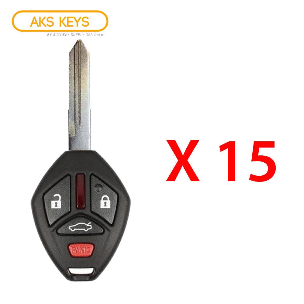2006 - 2009 Mitsubishi Key Fob 4B W/ Trunk FCC# OUCG8D-620M-A - MN141381 (15 Pack)