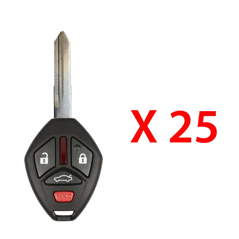 2006 - 2009 Mitsubishi Key Fob 4B W/ Trunk FCC# OUCG8D-620M-A - MN141381 (25 Pack)