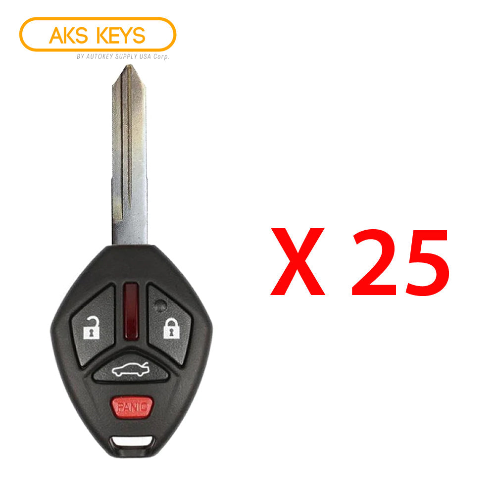 2006 - 2009 Mitsubishi Key Fob 4B W/ Trunk FCC# OUCG8D-620M-A - MN141381 (25 Pack)