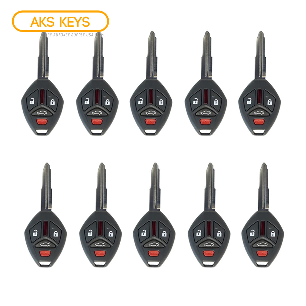 2007 - 2012 Mitsubishi Key Fob 4B W/ Trunk FCC# OUCG8D-620M-A - MN141545 (10 Pack)