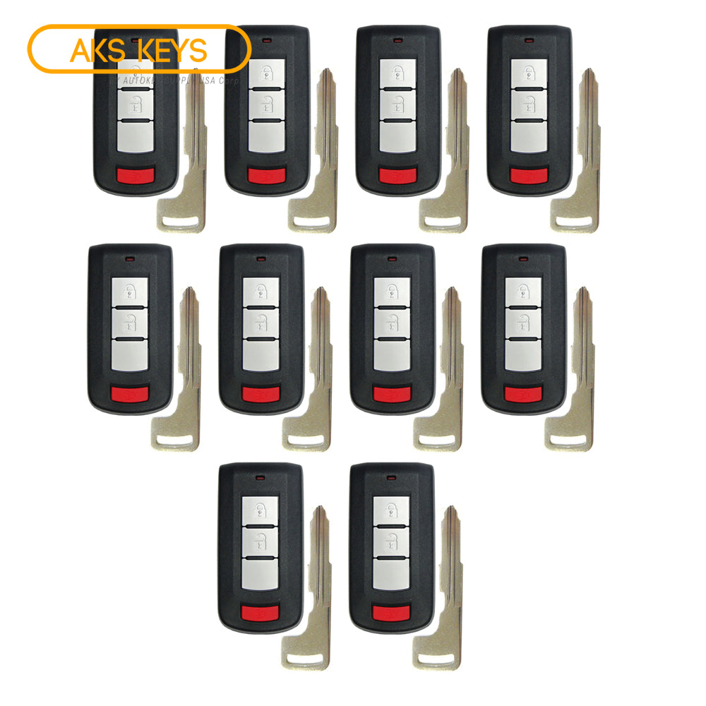 2007 - 2021 Mitsubishi Smart Key 3B Fob FCC# OUC644M-KEY-N - 8637-A316 (10 Pack)